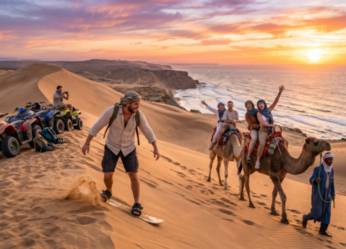 Sunset Sandboarding, Camel Ride & Quad Bike From Agadir & Taghazout