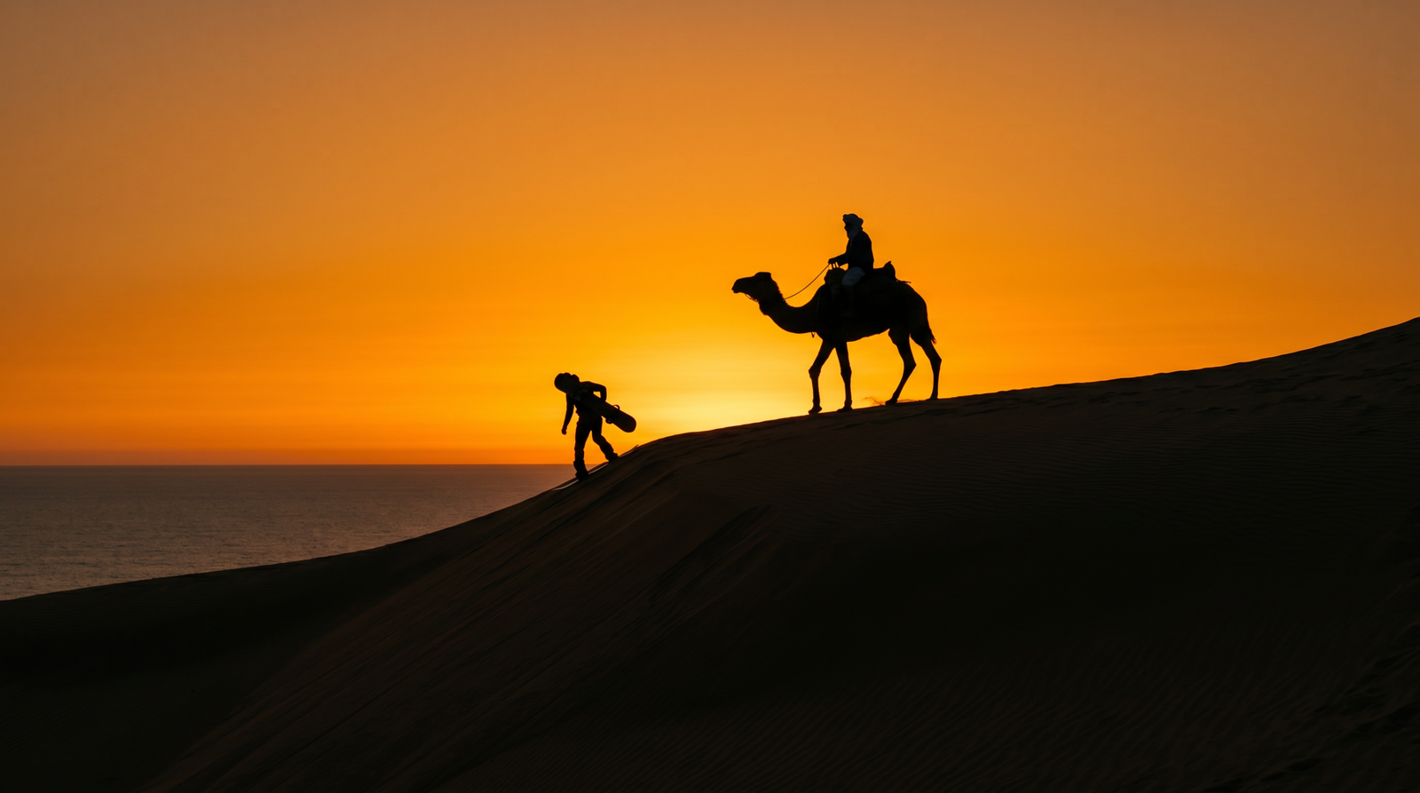 Sunset Sandboarding & Camel Ride From Taghazout & Agadir